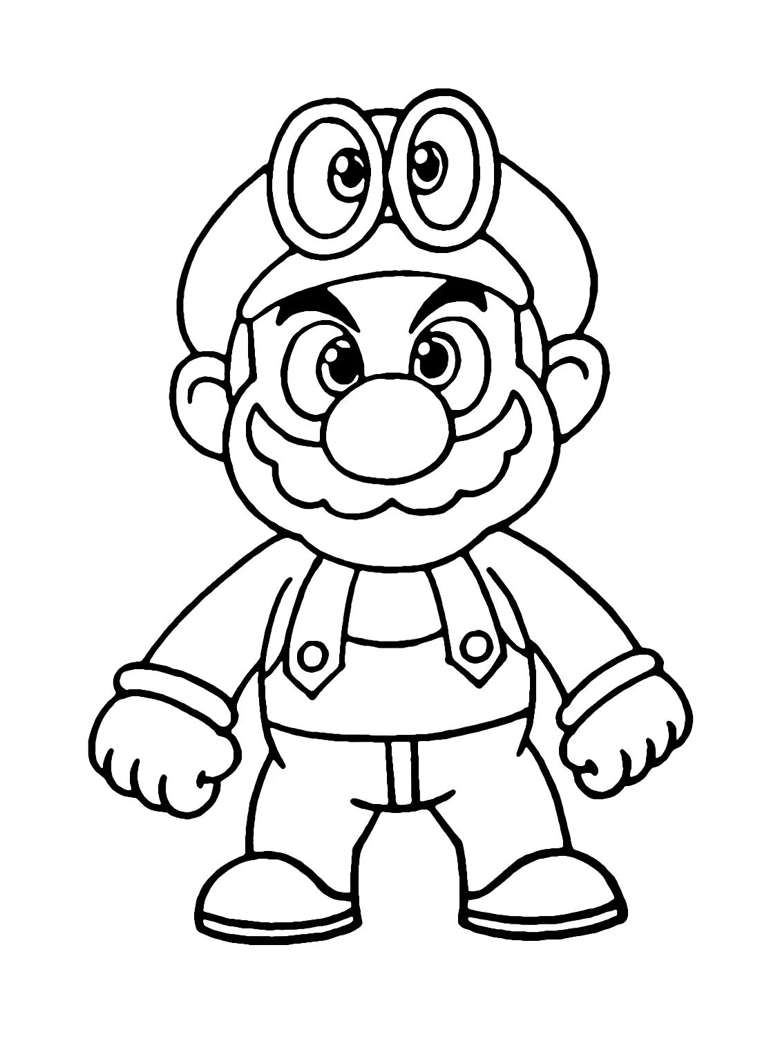 Çocuklar İçin Super Mario Odyssey Boyama Sayfaları 
