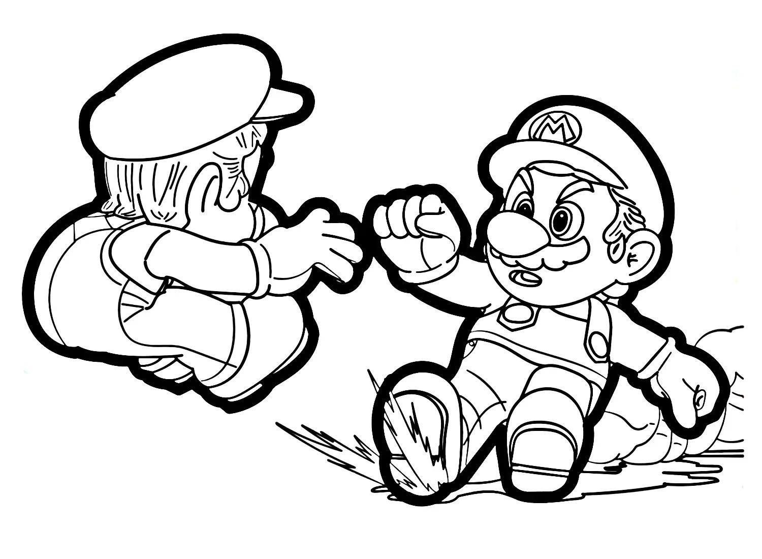 Çocuklar İçin Super Mario Odyssey Boyama Sayfaları 