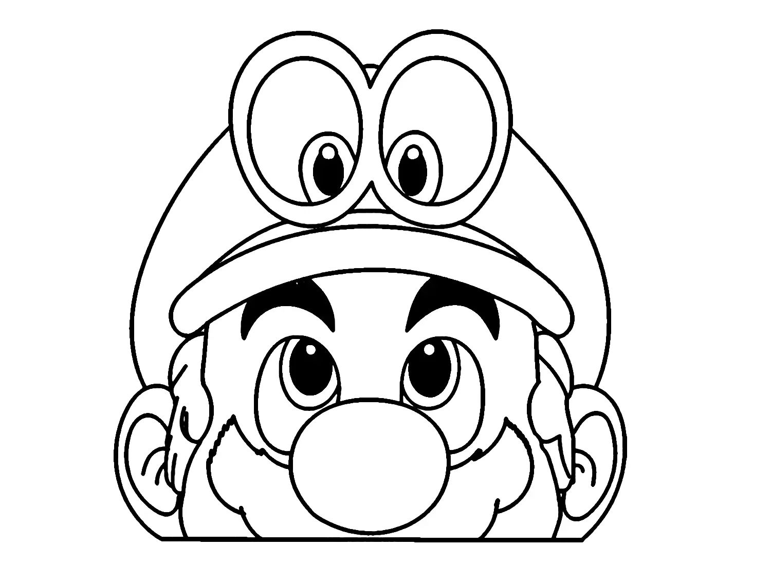 Çocuklar İçin Super Mario Odyssey Boyama Sayfaları 