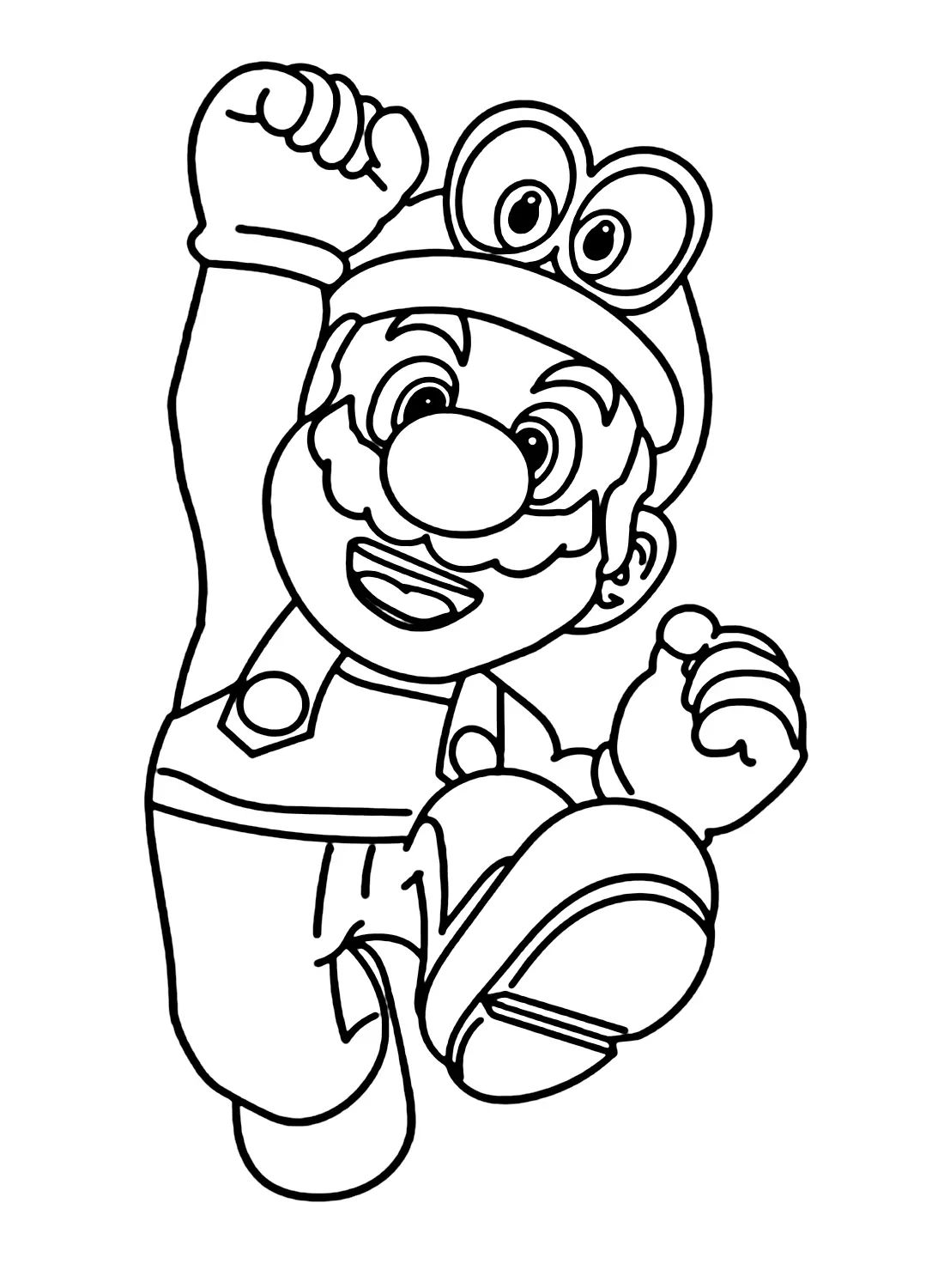 Çocuklar İçin Super Mario Odyssey Boyama Sayfaları 
