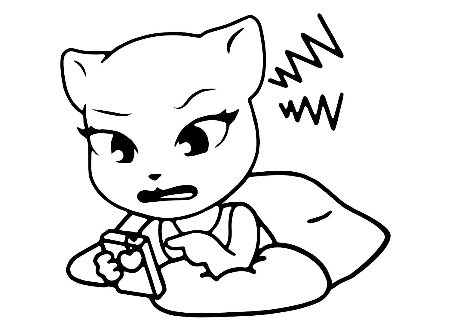 Çocuklar İçin Talking Angela Boyama Sayfaları 