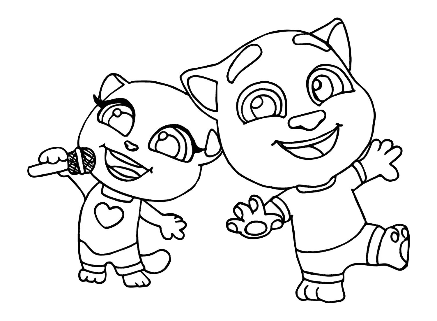Çocuklar İçin Talking Tom Boyama Sayfaları 