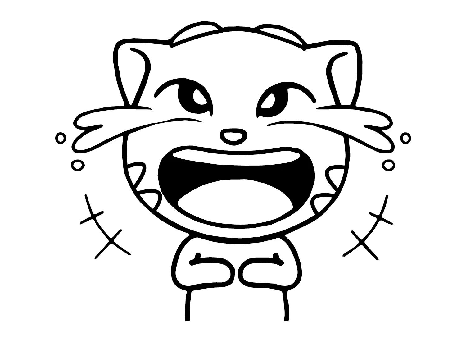 Çocuklar İçin Talking Tom Boyama Sayfaları 