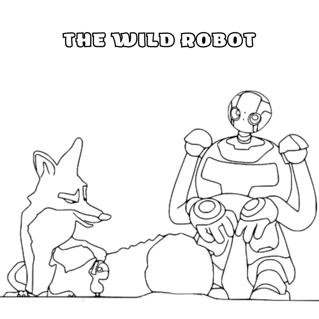 Çocuklar İçin The Wild Robot Boyama Sayfaları 