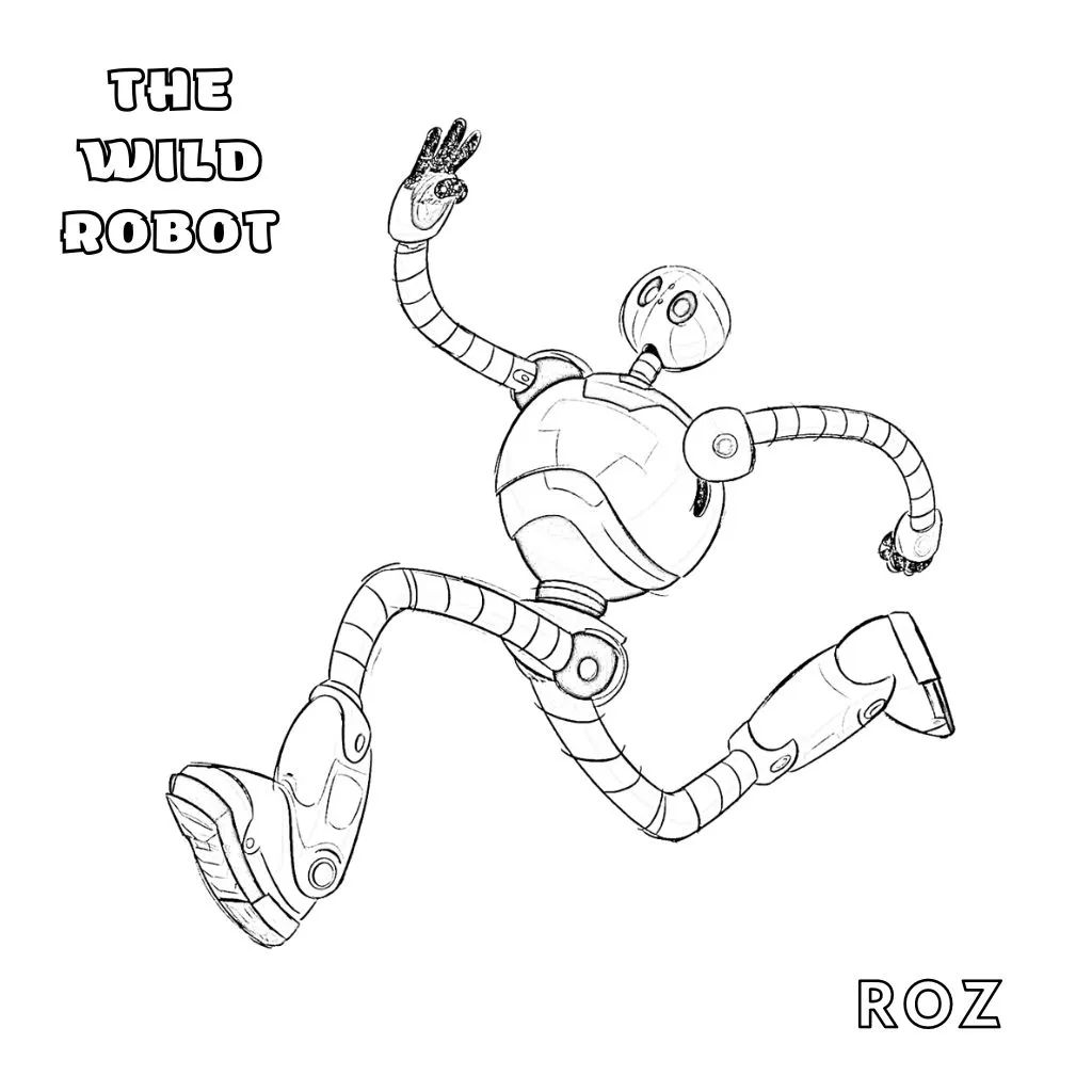 Çocuklar İçin The Wild Robot Boyama Sayfaları 