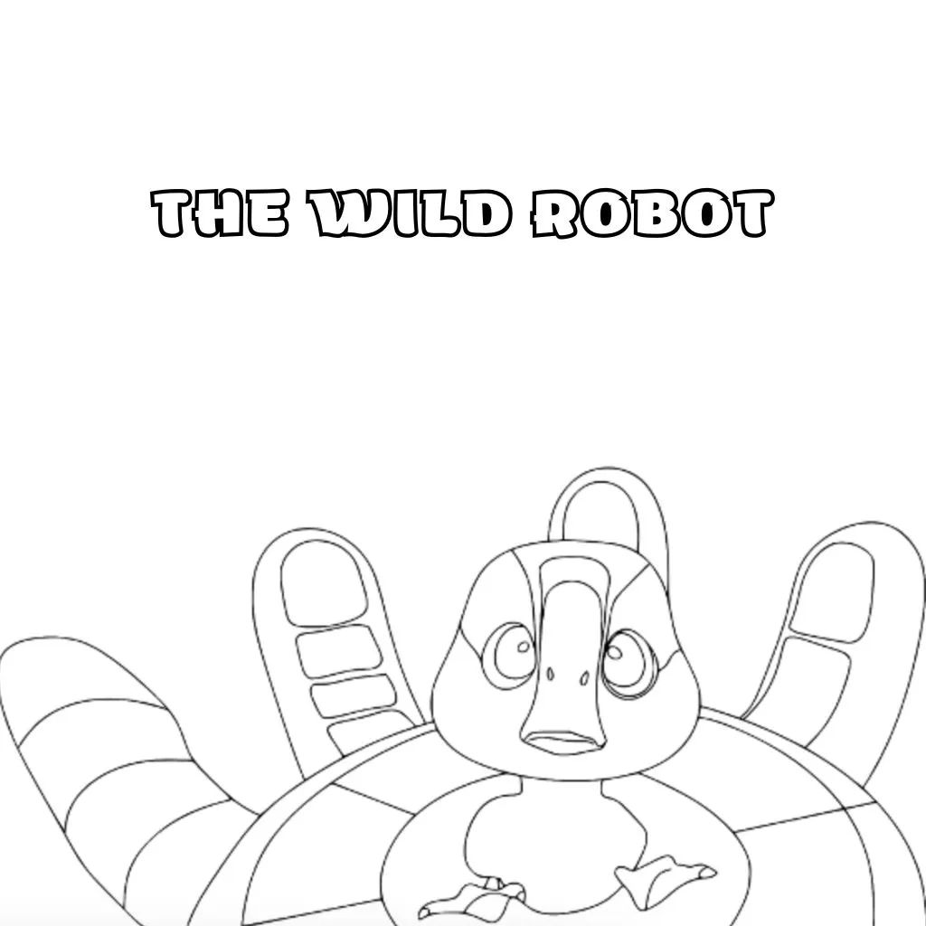 Çocuklar İçin The Wild Robot Boyama Sayfaları 