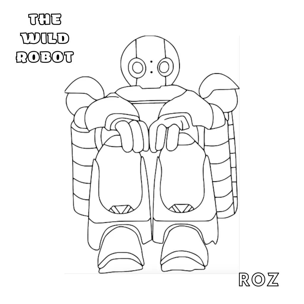 Çocuklar İçin The Wild Robot Boyama Sayfaları 