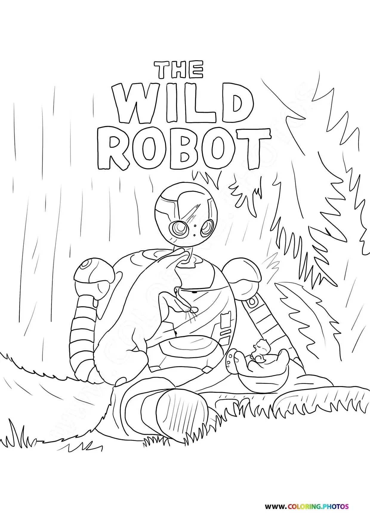 Çocuklar İçin The Wild Robot Boyama Sayfaları 