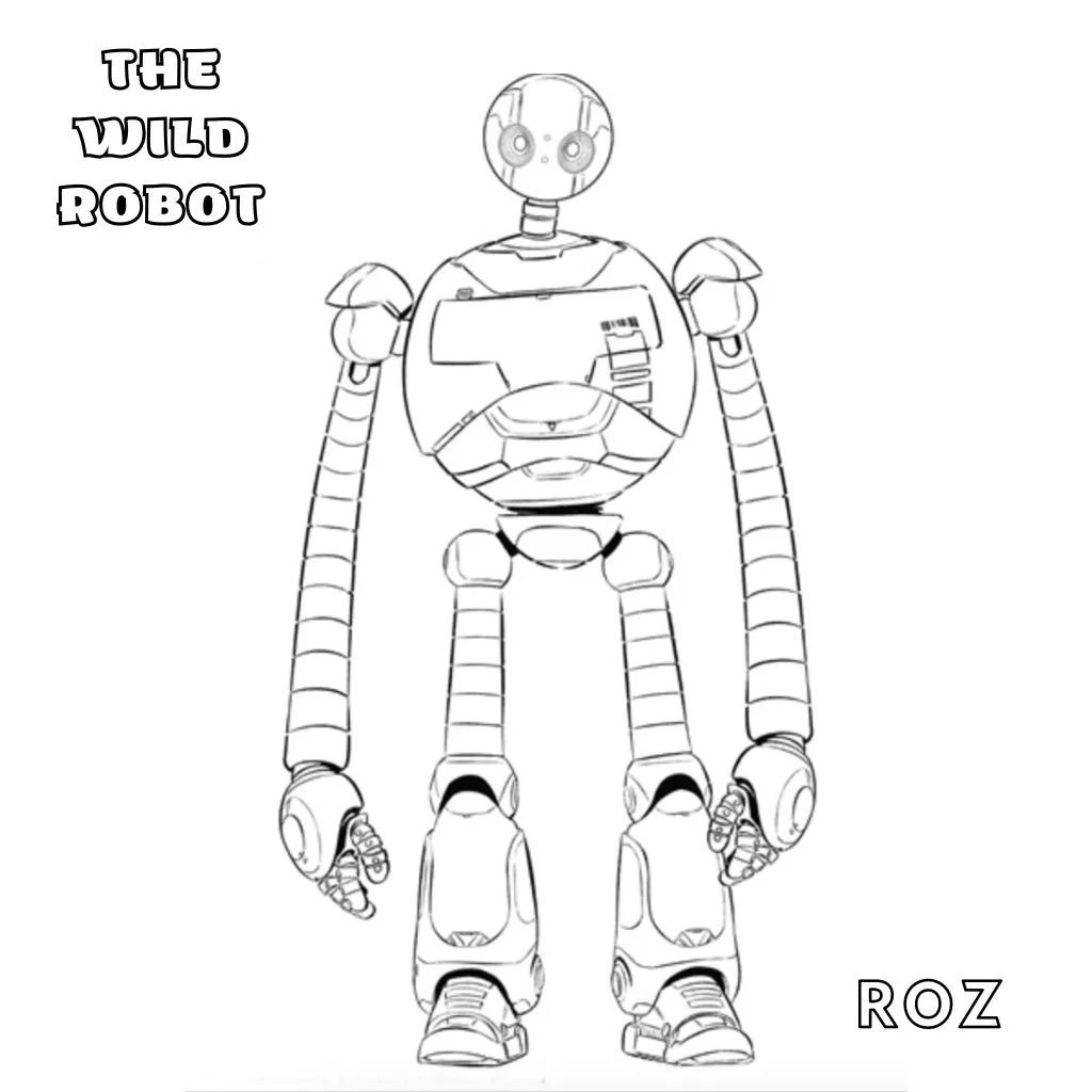 Çocuklar İçin The Wild Robot Boyama Sayfaları 