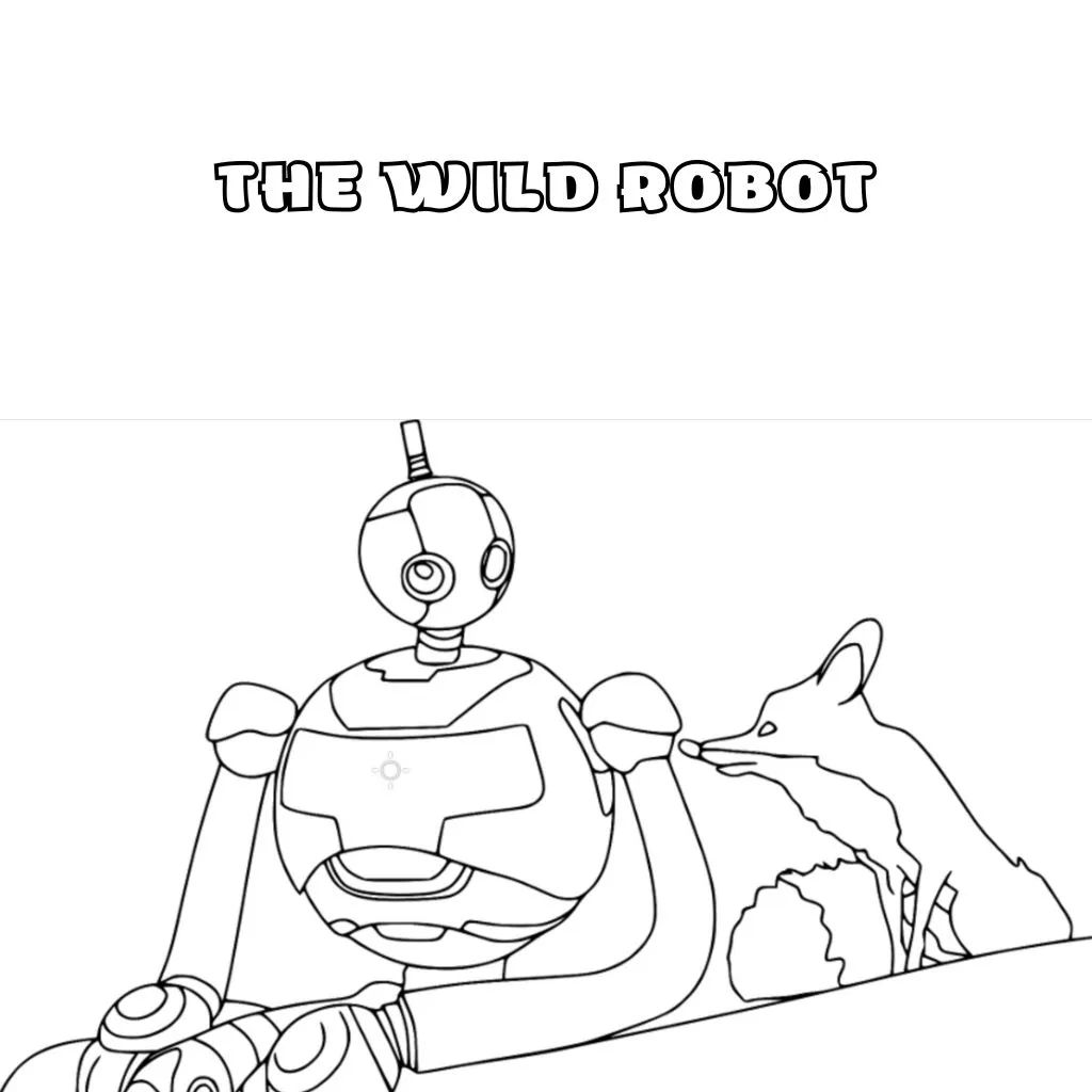 Çocuklar İçin The Wild Robot Boyama Sayfaları 