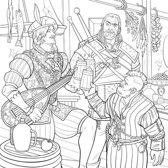 Çocuklar İçin The Witcher Boyama Sayfaları 