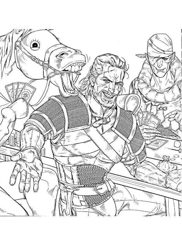 Çocuklar İçin The Witcher Boyama Sayfaları 