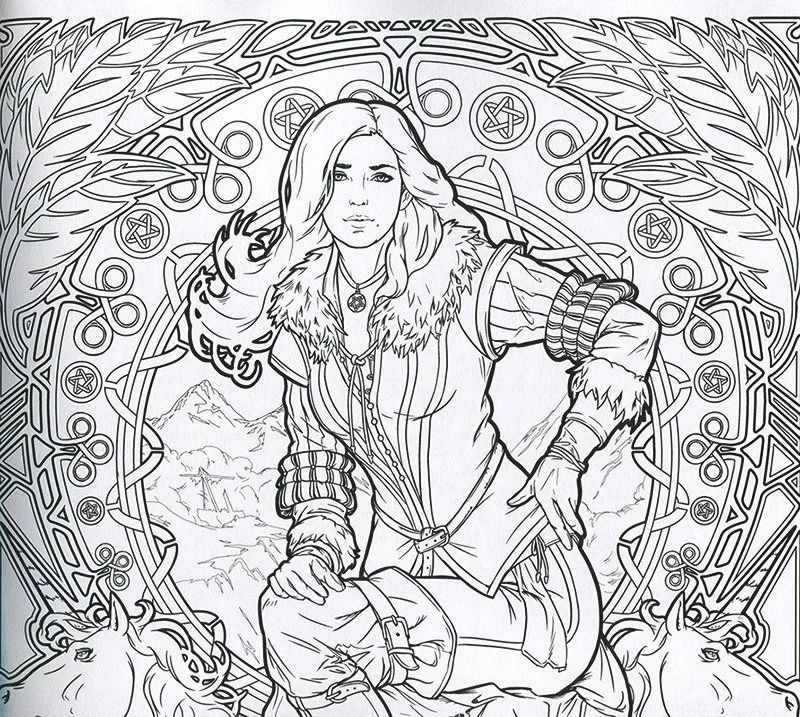 Çocuklar İçin The Witcher Boyama Sayfaları 