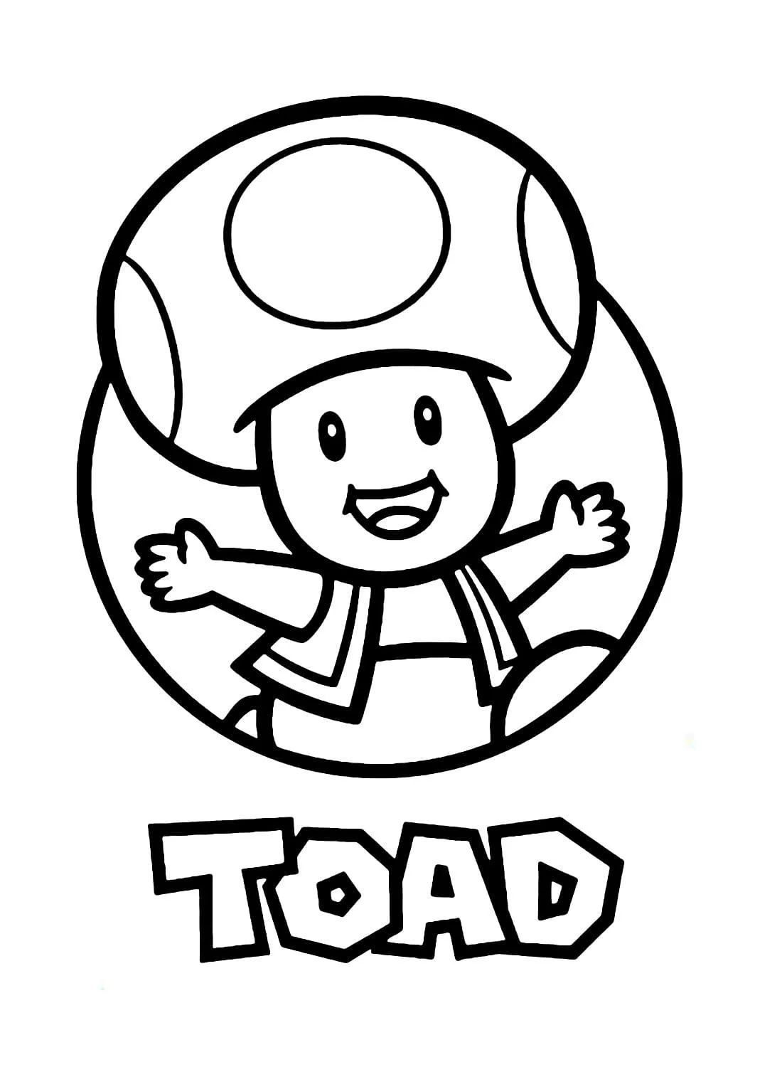 Çocuklar İçin Toad Boyama Sayfaları 