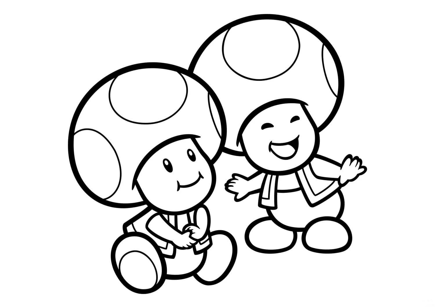 Çocuklar İçin Toad Boyama Sayfaları 
