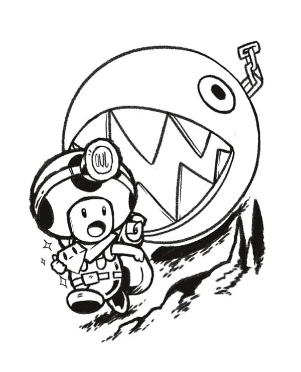 Çocuklar İçin Toad Boyama Sayfaları 