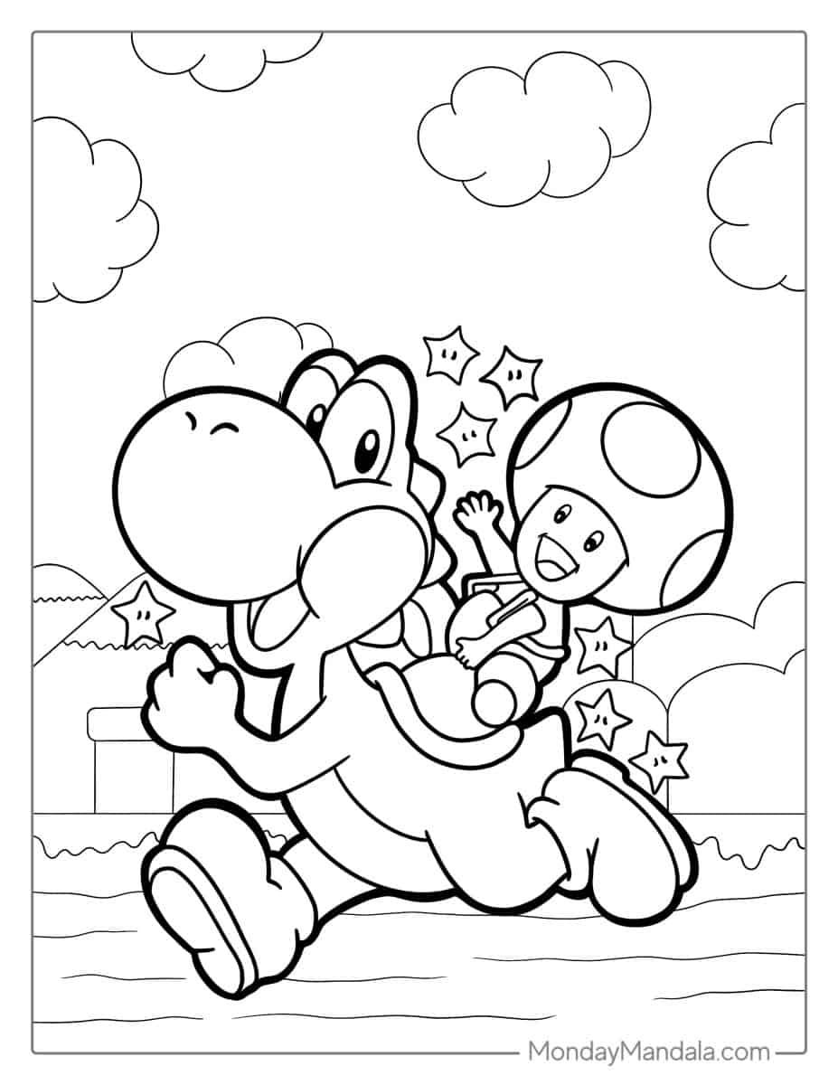 Çocuklar İçin Toad Boyama Sayfaları 