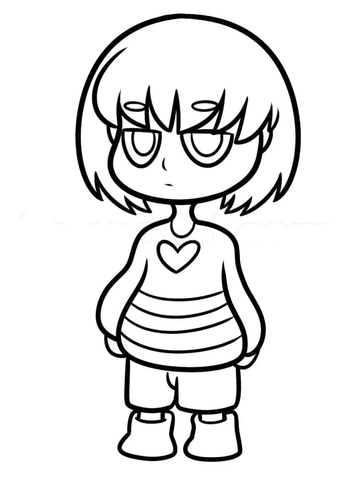 Çocuklar İçin Undertale Boyama Sayfaları 