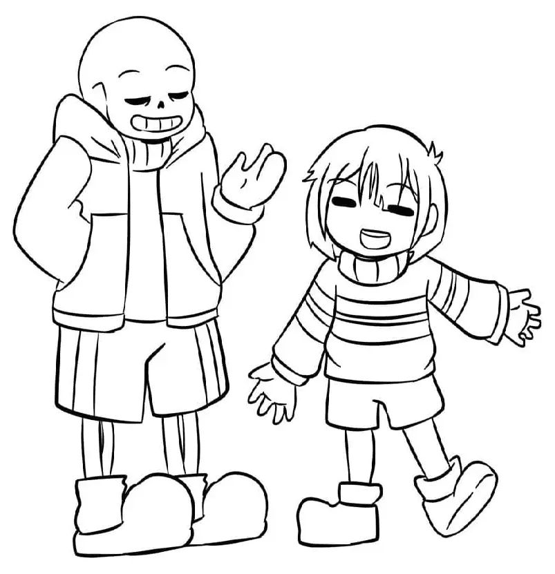 Çocuklar İçin Undertale Boyama Sayfaları 