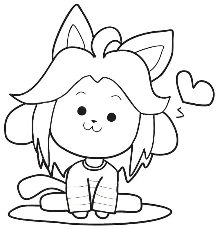 Çocuklar İçin Undertale Boyama Sayfaları 