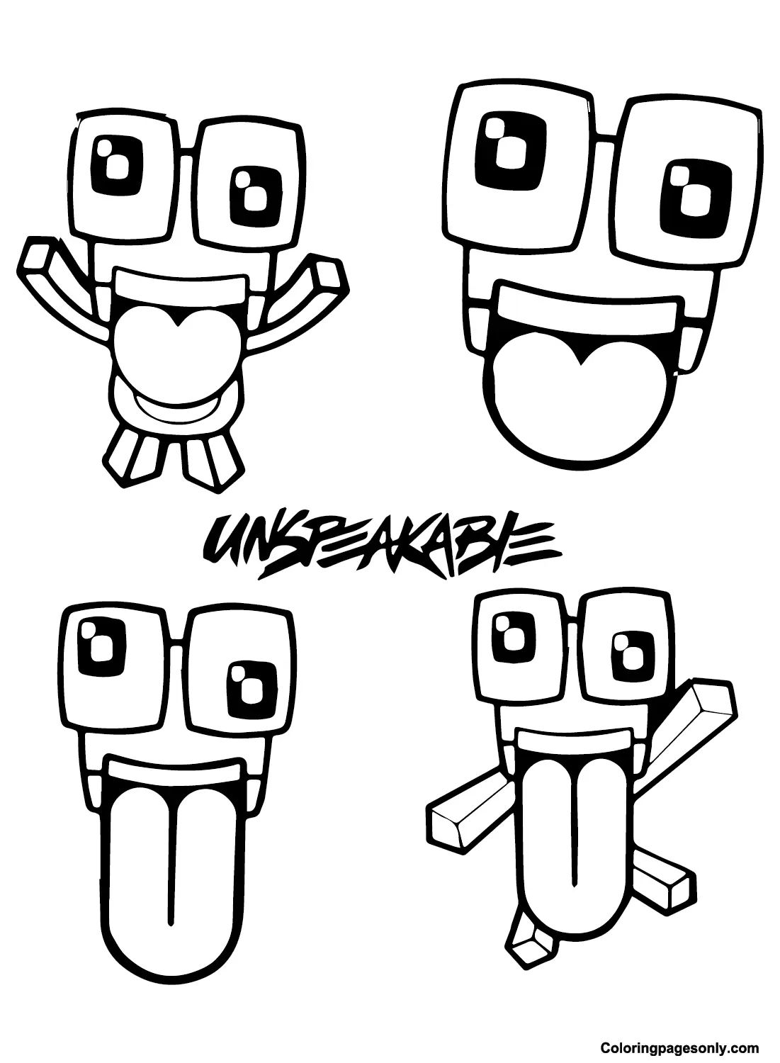 Çocuklar İçin Unspeakable Boyama Sayfaları 