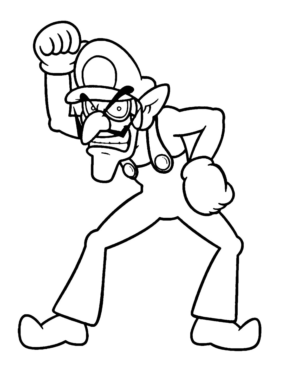 Çocuklar İçin Waluigi Boyama Sayfaları 