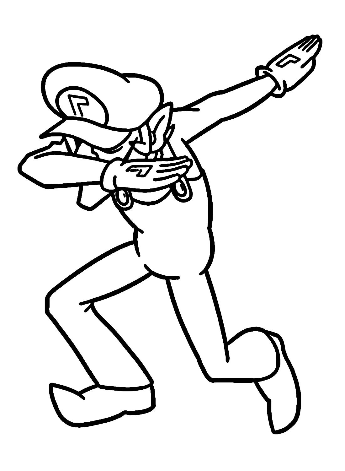 Çocuklar İçin Waluigi Boyama Sayfaları 