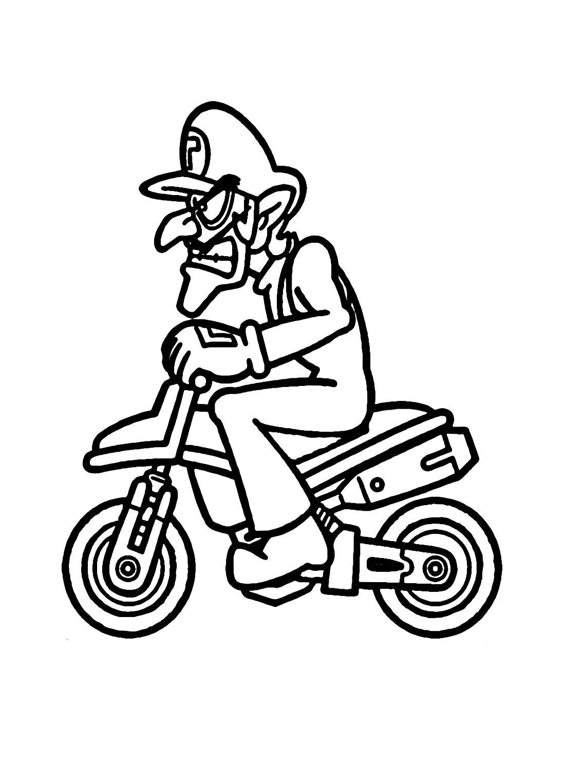 Çocuklar İçin Waluigi Boyama Sayfaları 