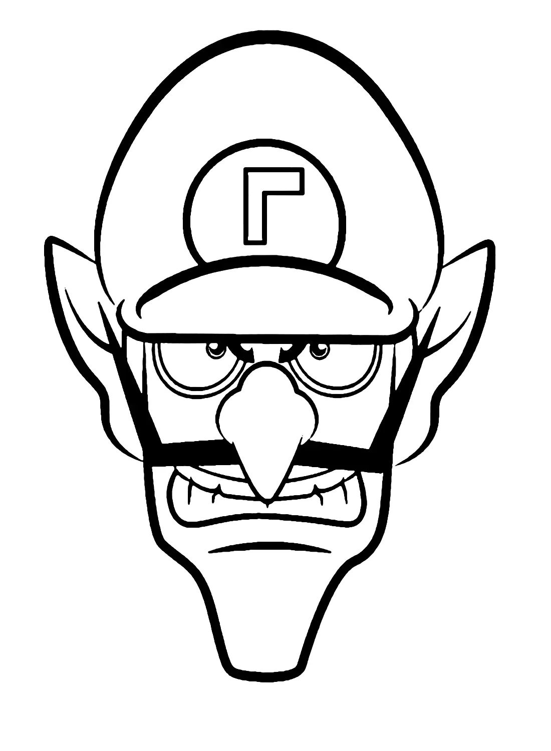 Çocuklar İçin Waluigi Boyama Sayfaları 