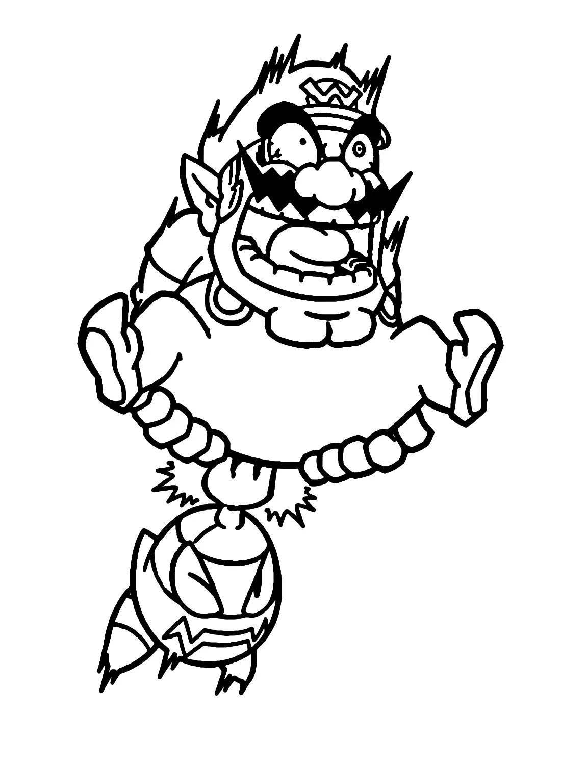 Çocuklar İçin Wario Boyama Sayfaları 