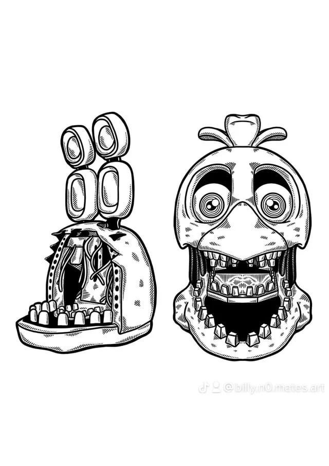 Çocuklar İçin Withered Freddy Boyama Sayfaları 