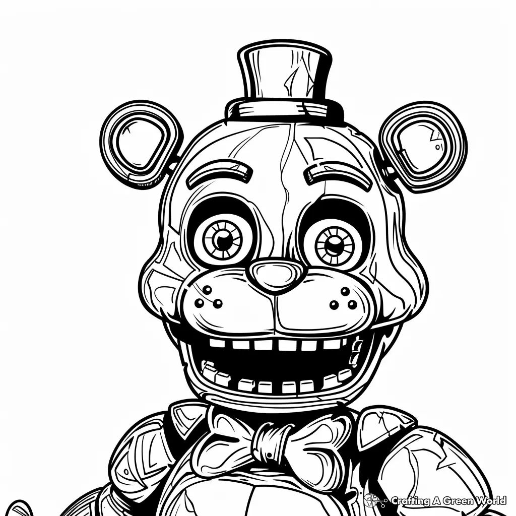 Çocuklar İçin Withered Freddy Boyama Sayfaları 