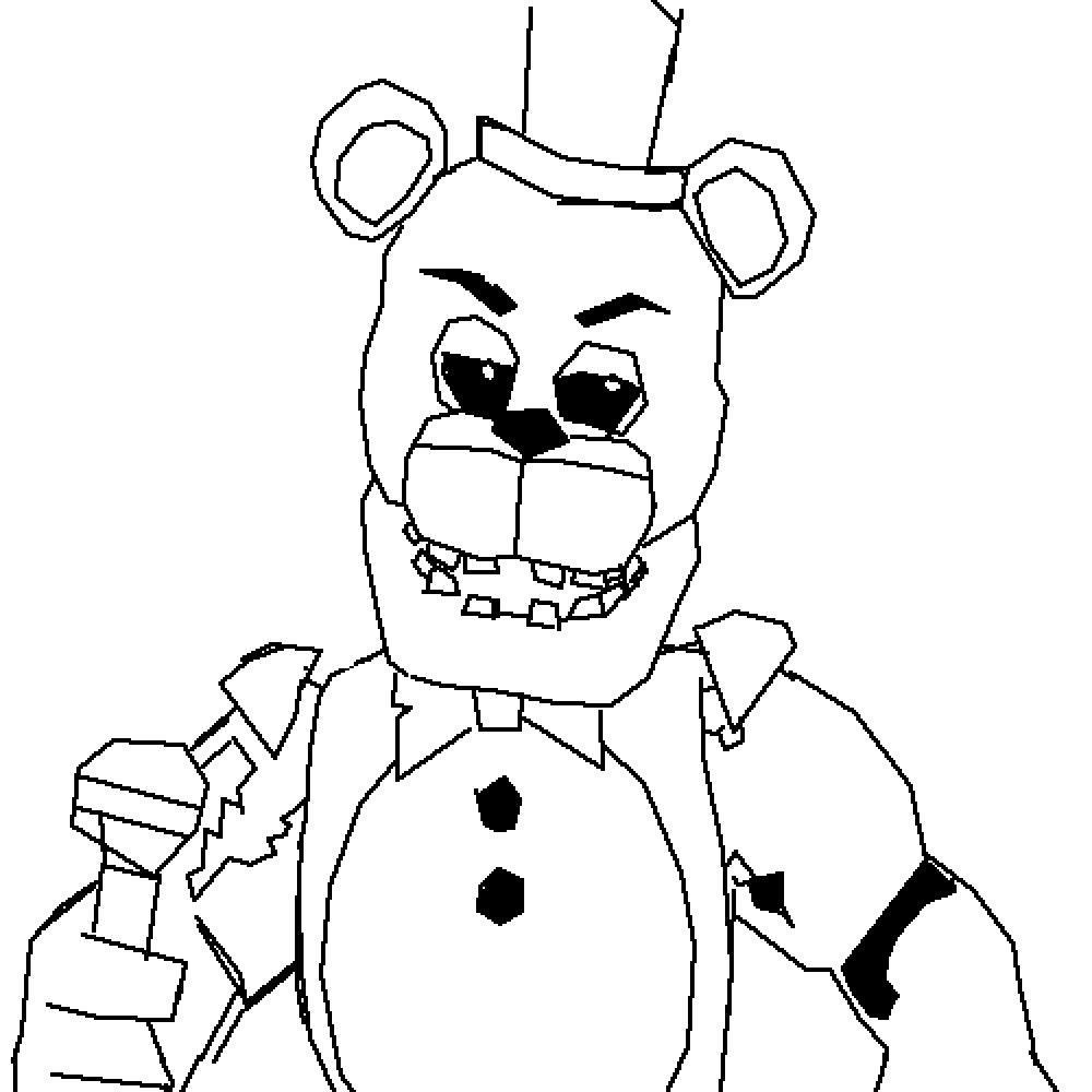 Çocuklar İçin Withered Freddy Boyama Sayfaları 