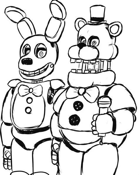 Çocuklar İçin Withered Freddy Boyama Sayfaları 