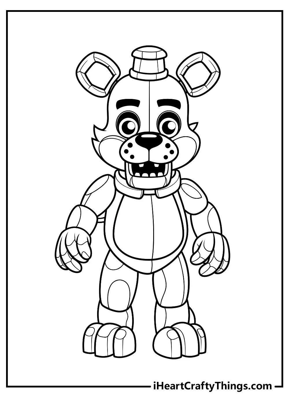 Çocuklar İçin Withered Freddy Boyama Sayfaları 