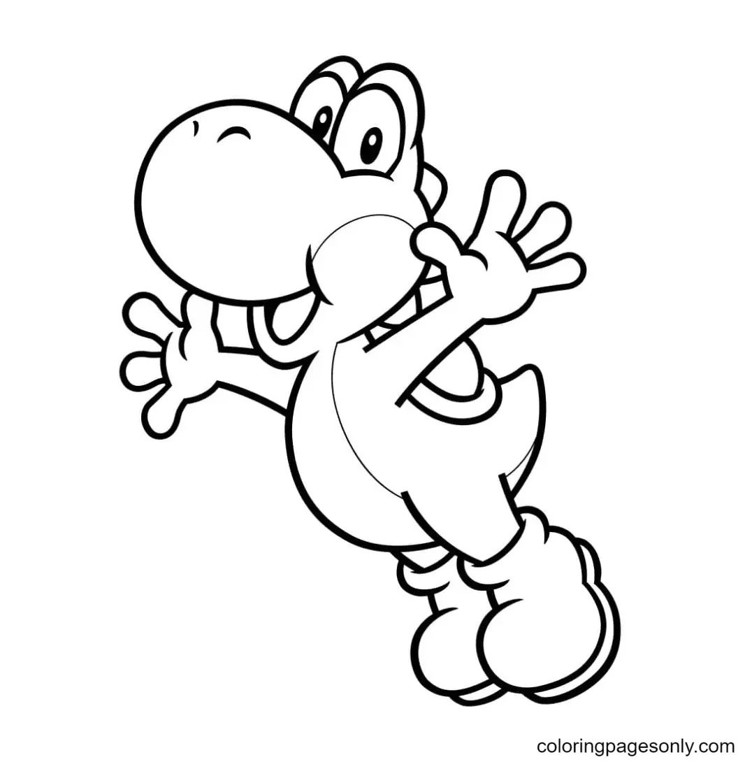 Çocuklar İçin Yoshi Boyama Sayfaları 