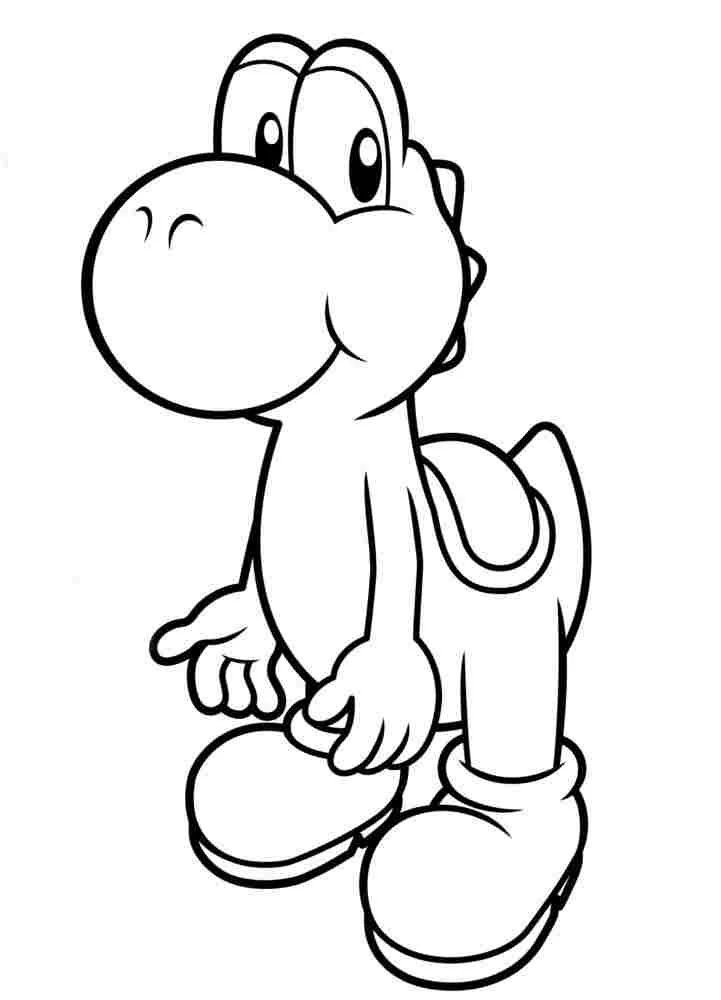 Çocuklar İçin Yoshi Boyama Sayfaları 