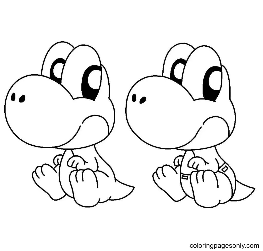 Çocuklar İçin Yoshi Boyama Sayfaları 
