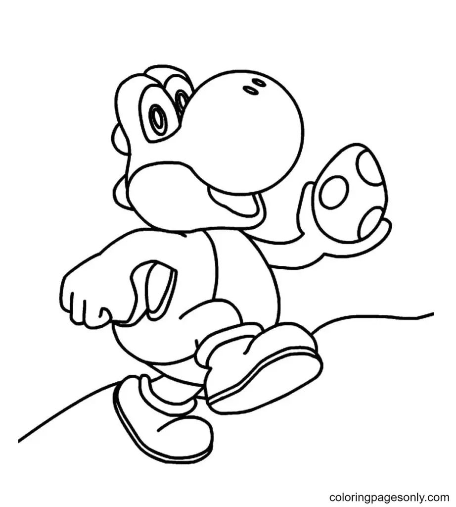 Çocuklar İçin Yoshi Boyama Sayfaları 