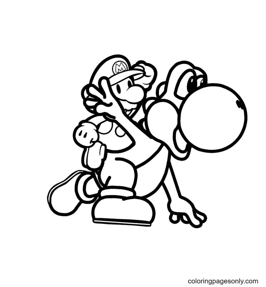 Çocuklar İçin Yoshi Boyama Sayfaları 