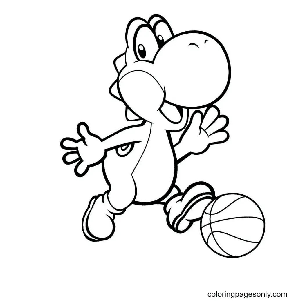Çocuklar İçin Yoshi Boyama Sayfaları 