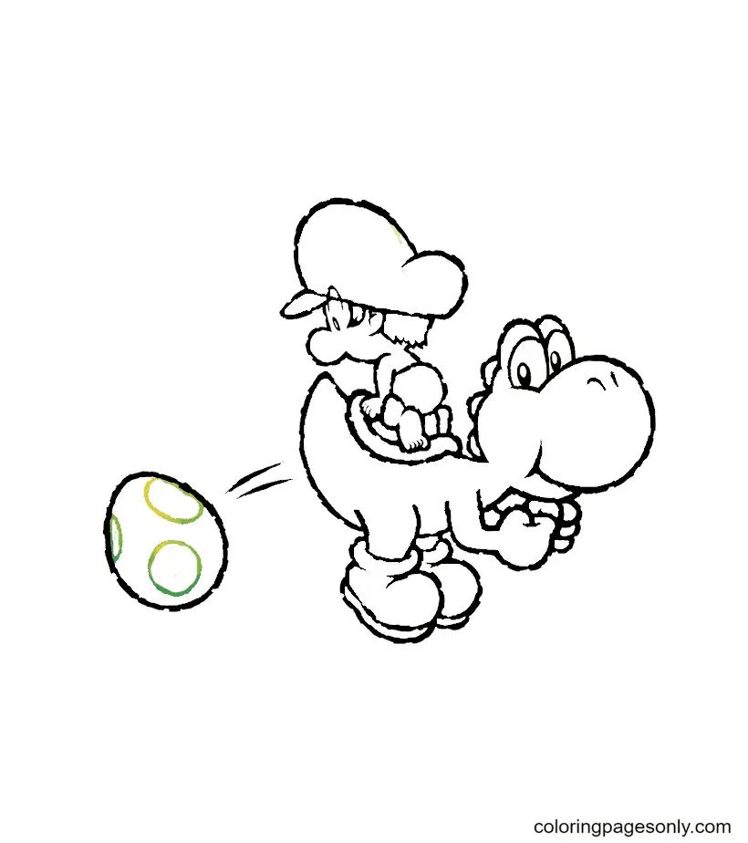 Çocuklar İçin Yoshi Boyama Sayfaları 