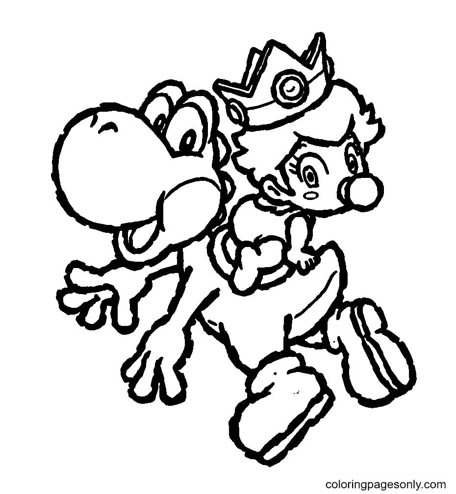 Çocuklar İçin Yoshi Boyama Sayfaları 