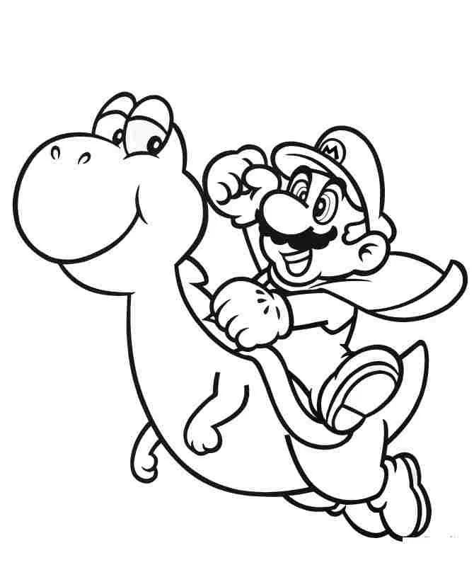 Çocuklar İçin Yoshi Boyama Sayfaları 
