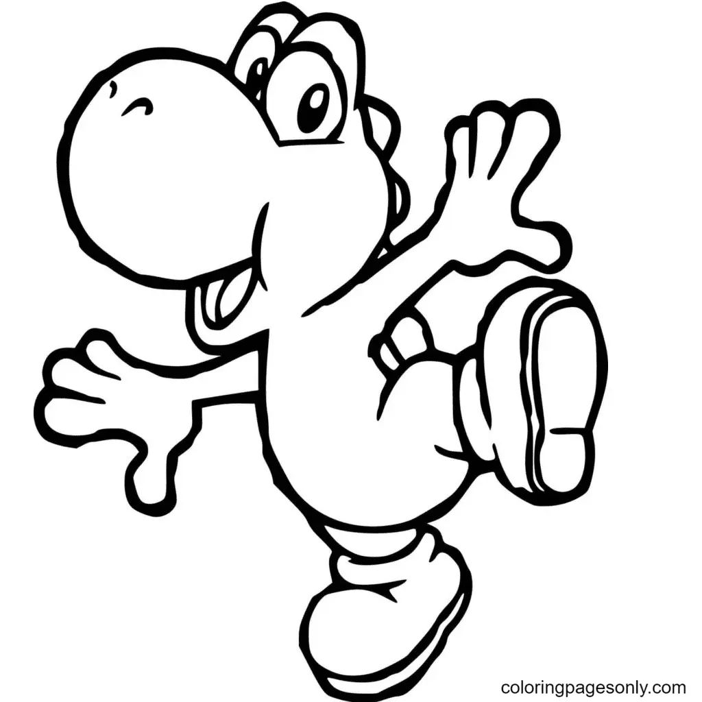 Çocuklar İçin Yoshi Boyama Sayfaları 