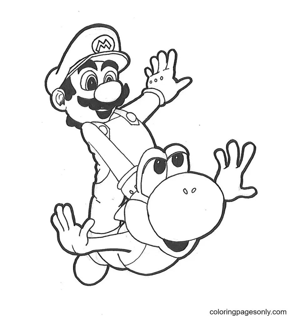 Çocuklar İçin Yoshi Boyama Sayfaları 