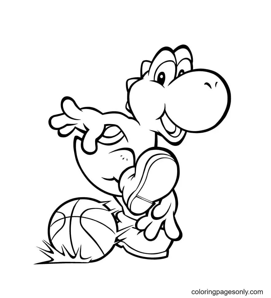 Çocuklar İçin Yoshi Boyama Sayfaları 