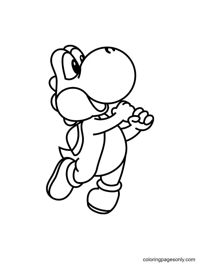 Çocuklar İçin Yoshi Boyama Sayfaları 