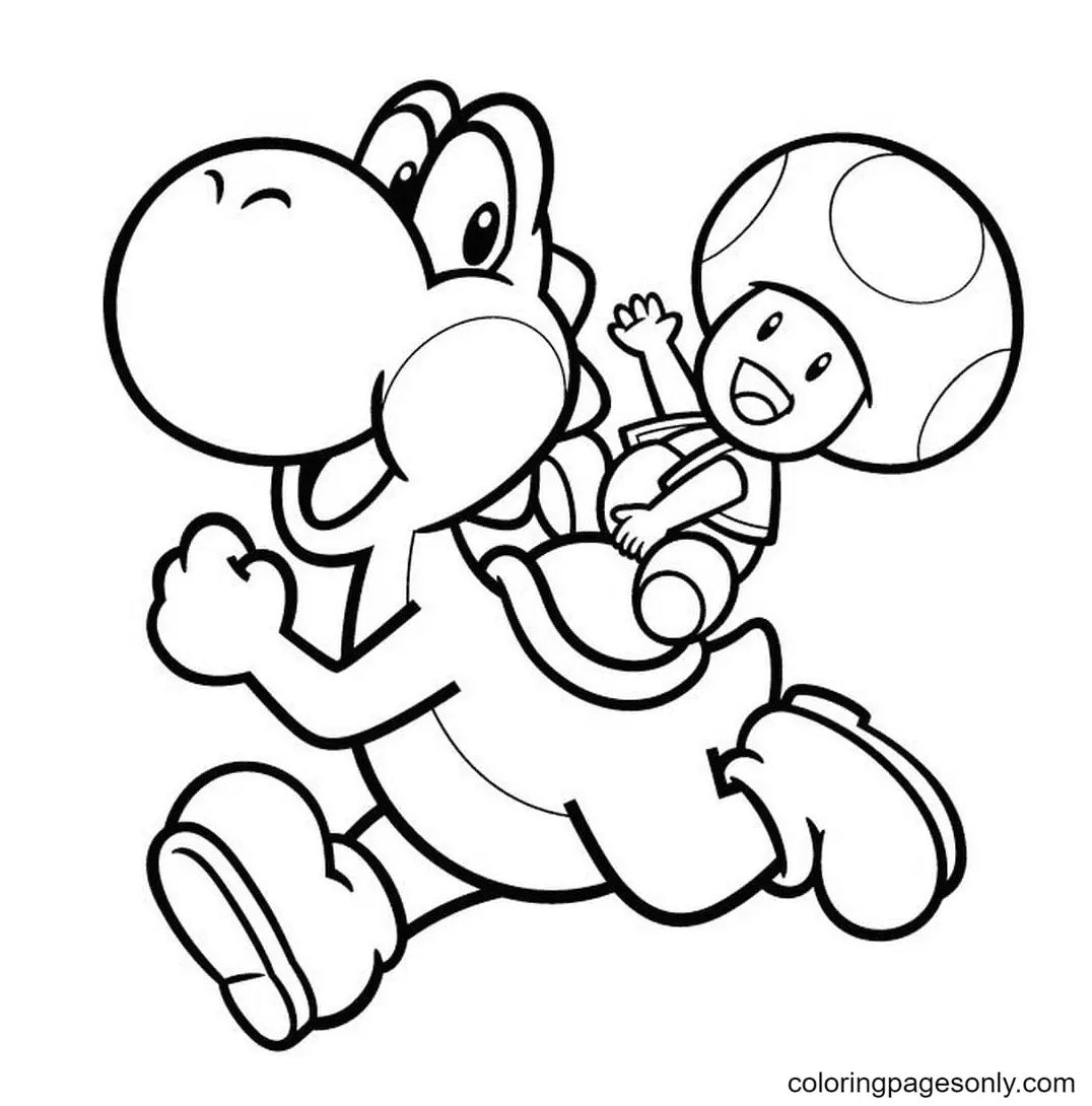 Çocuklar İçin Yoshi Boyama Sayfaları 