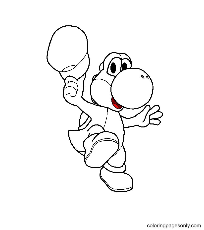 Çocuklar İçin Yoshi Boyama Sayfaları 